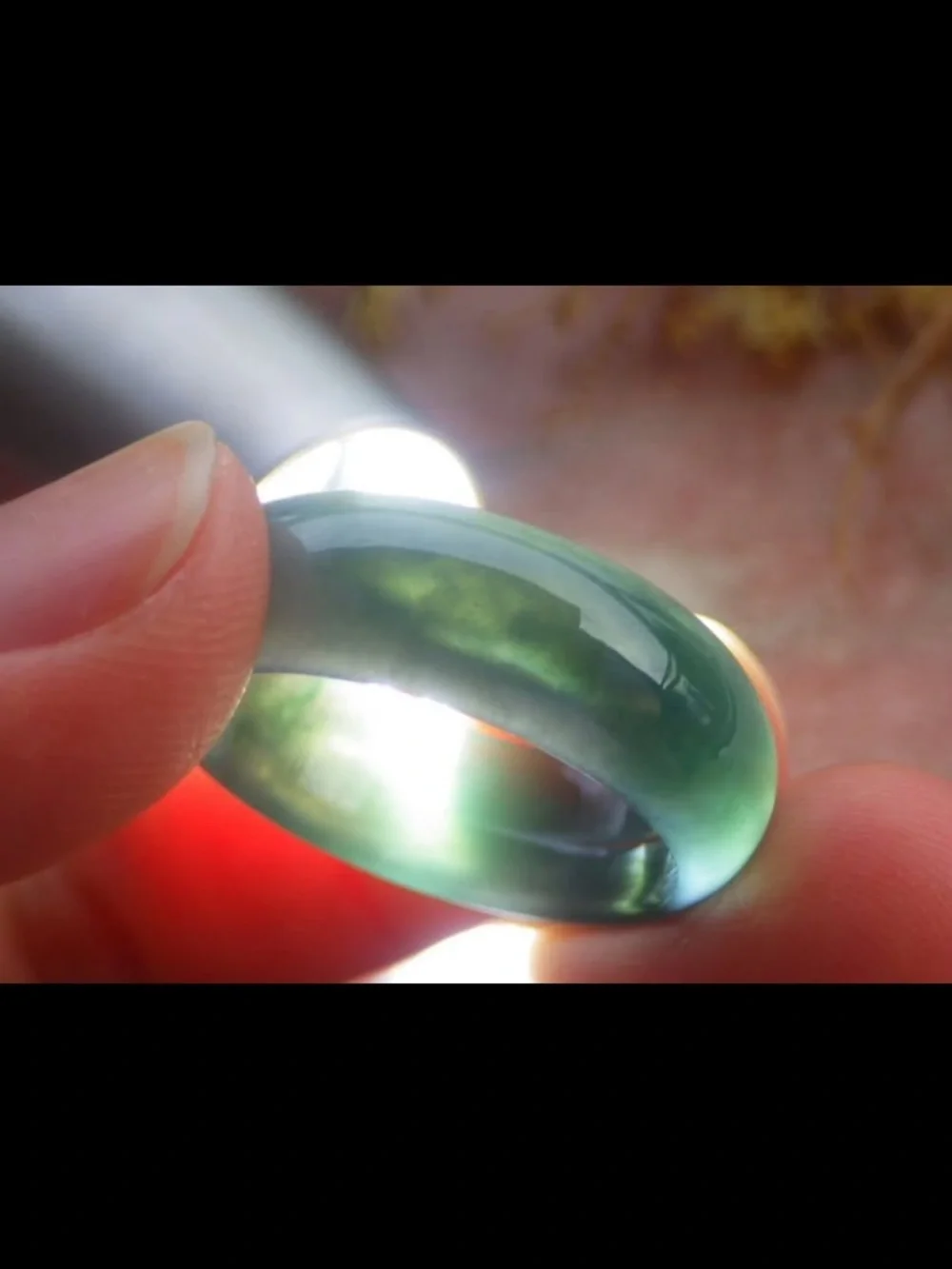 Certificate Jadeite Jewelry Jade luck Green Ring Size 9.5